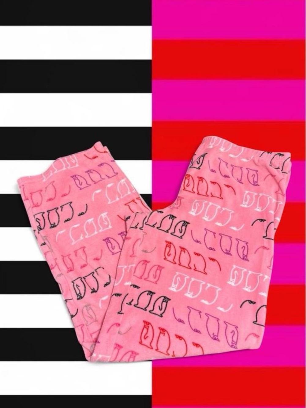 Pink Penguin Print Lounge Pants